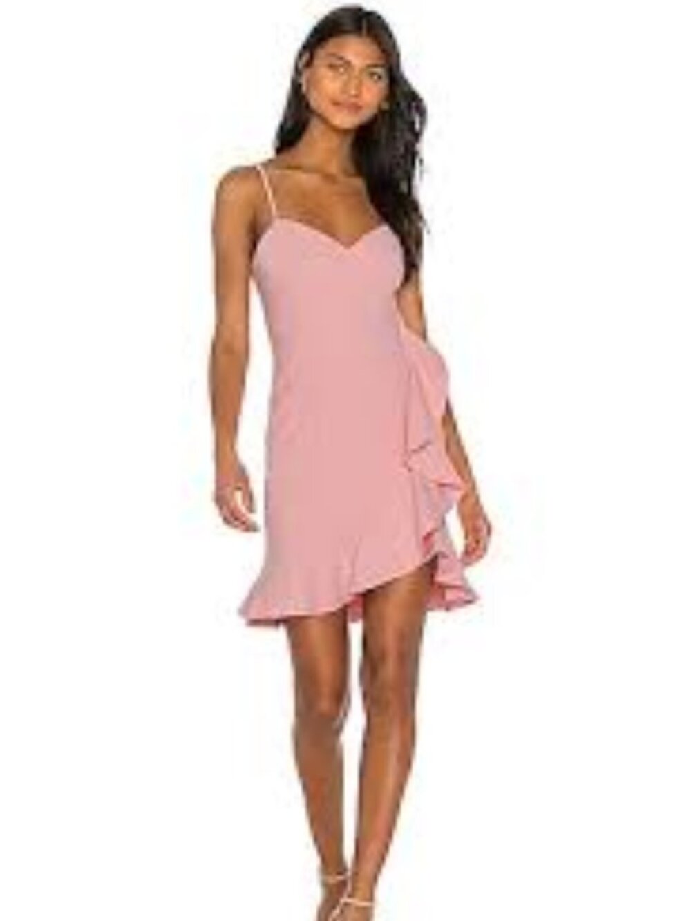 Likely Laverna Ruffle Midi Pink Size 6 small strapless